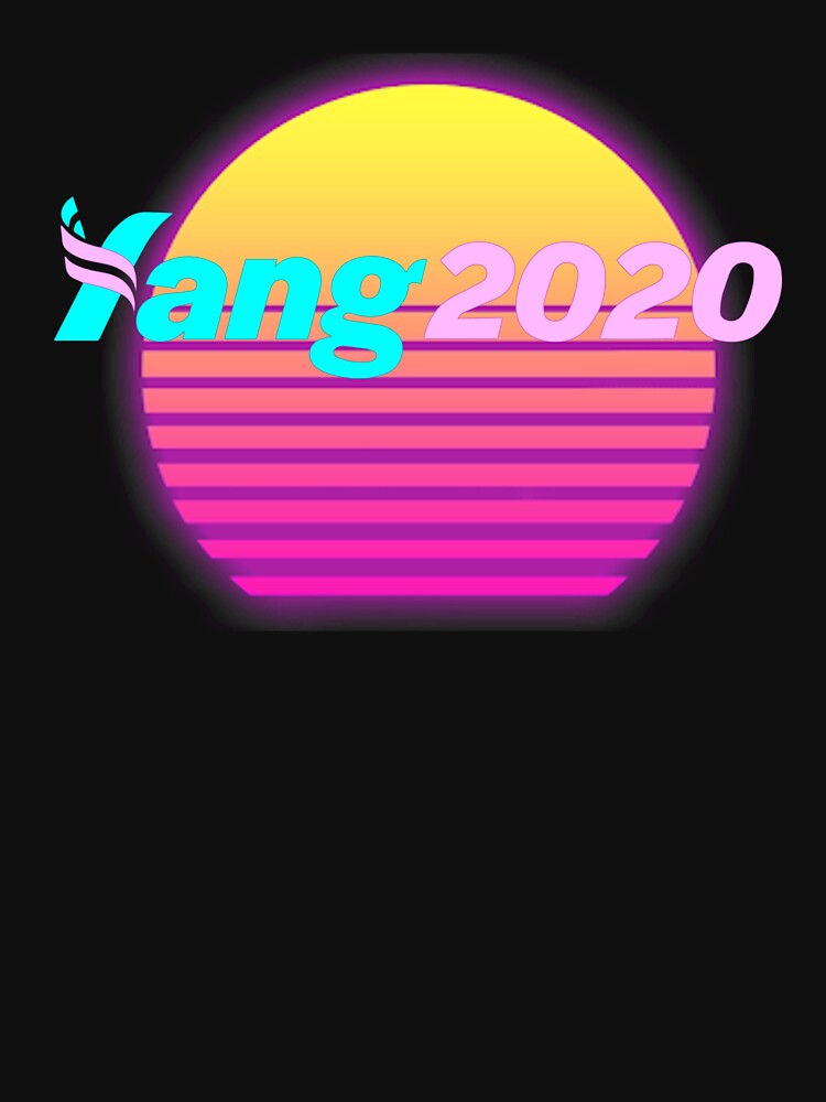 Andrew Yang 2020 Vaporwave by SapphireP T-Shirts, Hoodie, Sweatshirt | BlankRebels.com (Image 3)