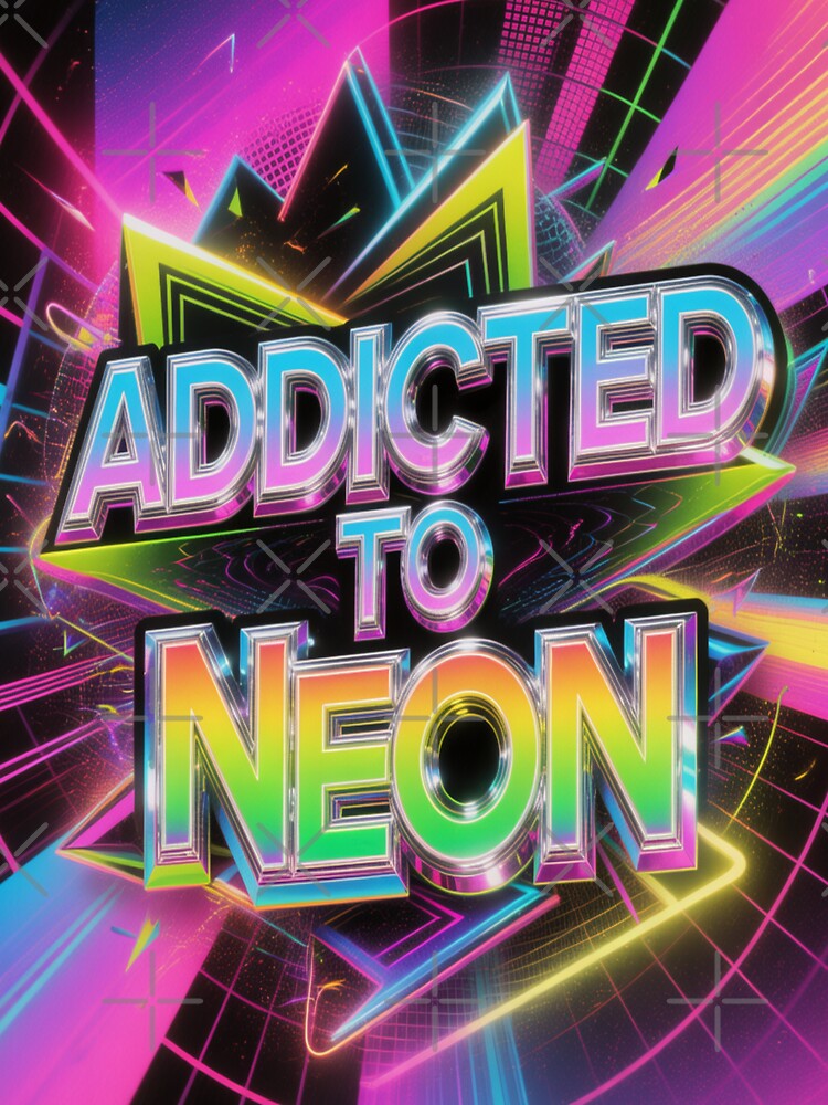 90's 80's ADDICTED TO Neon Vibes Aesthetic Synthwave Design by WHITE FLAME PRINTS T-Shirts, Hoodie, Sweatshirt (Image 3)