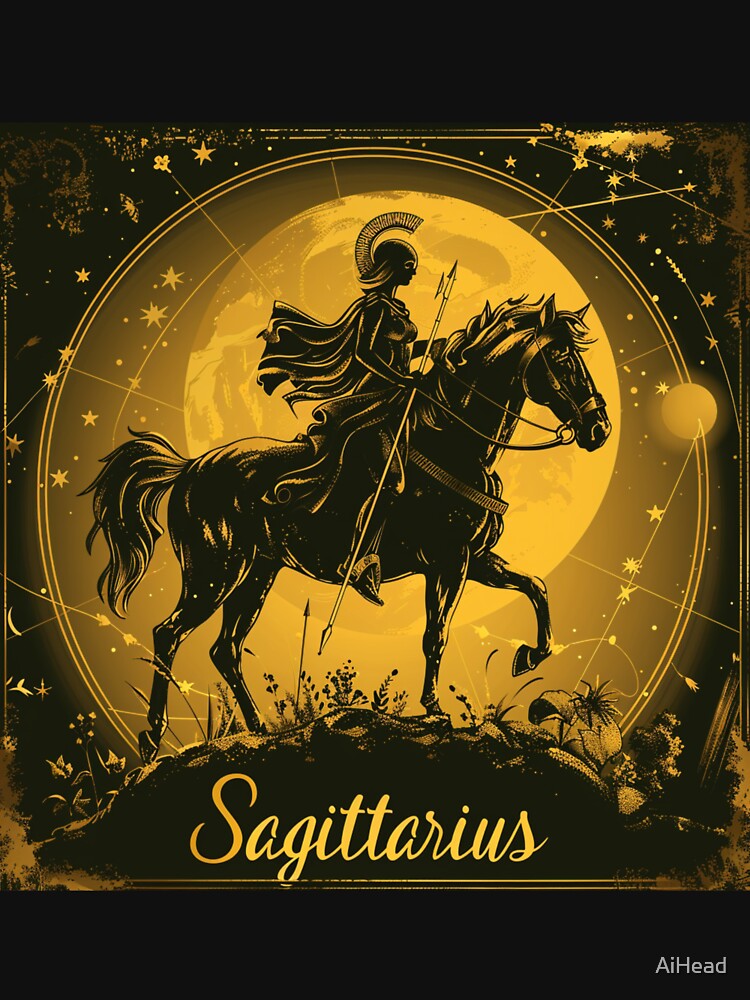 Vintage Style Sagittarius Zodiac Sign by AiHead T-Shirts, Hoodie, Sweatshirt | BlankRebels.com (Image 3)