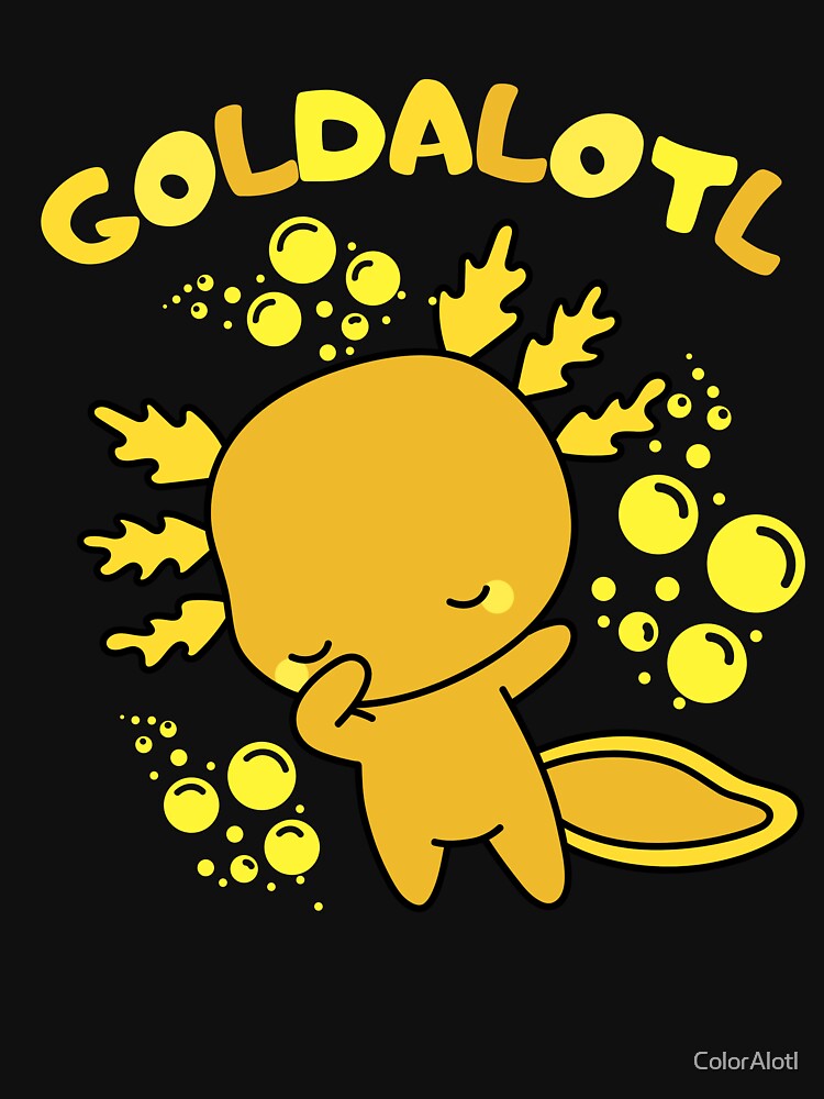 Cute cartoon golden albino Axolotl baby by ColorAlotl T-Shirts, Hoodie, Sweatshirt | BlankRebels.com (Image 3)