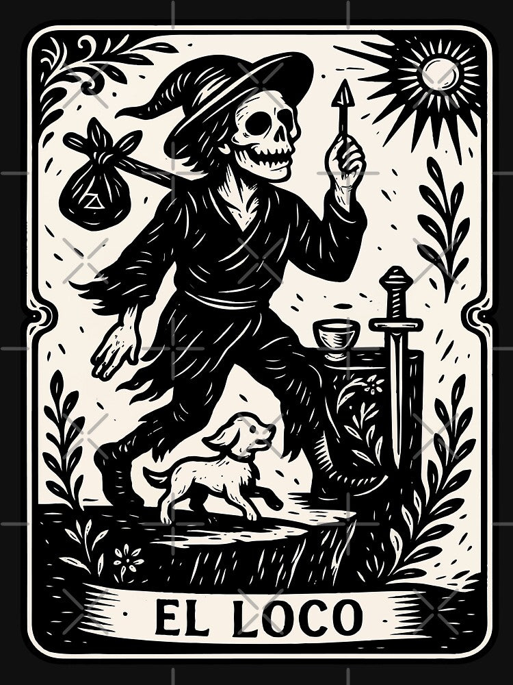 The Fool Tarot Card Art Print – Black and White Vintage Ornamental Style by  Ojo de Lilith T-Shirts, Hoodie,... (Image 3)