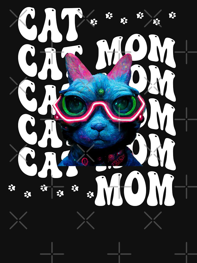 funky neon COLORFUL cat MOM aesthetic meme by cocomelon168 T-Shirts, Hoodie, Sweatshirt | BlankRebels.com (Image 3)