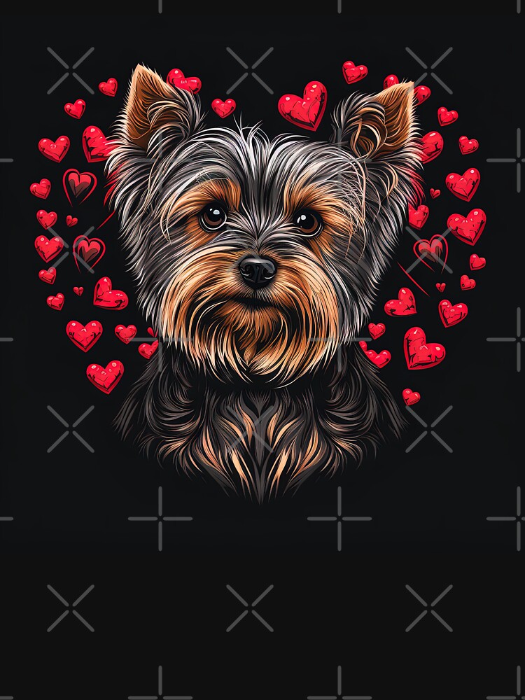 Yorky Dog Valentine by Juliascutecornr T-Shirts, Hoodie, Sweatshirt | BlankRebels.com (Image 3)