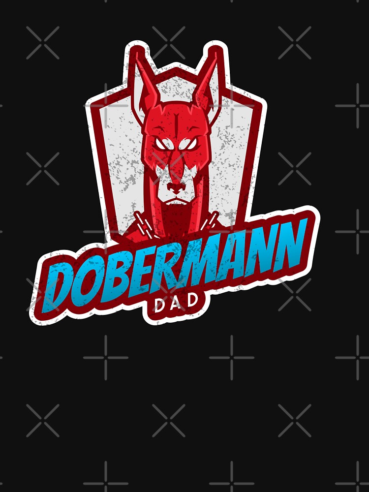 Dobermann Dad T-shirt, Dog Lover Tee, Animal Print Shirt, Gift for Pet Owner by tastodesign Hoodie, Sweatshirt (Image 3)