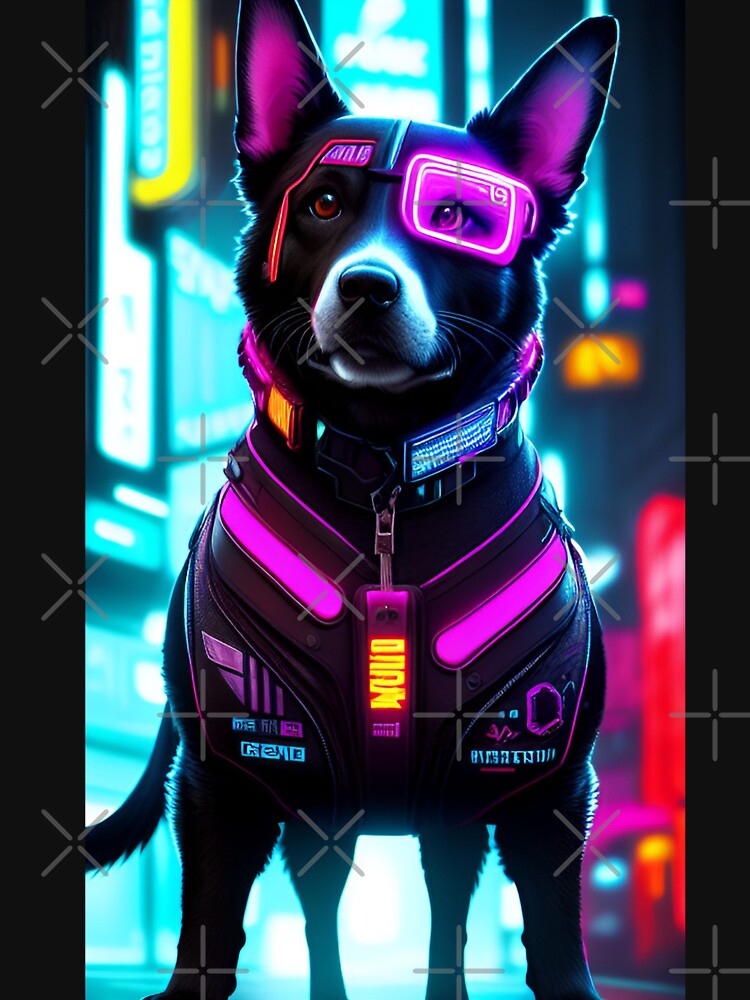 Cyberpunk Dog Sci Fi Art by CyberArtWorld T-Shirts, Hoodie, Sweatshirt | BlankRebels.com (Image 3)