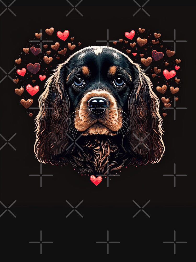 Cute Cocker Spaniel Dog Valentine by Juliascutecornr T-Shirts, Hoodie, Sweatshirt | BlankRebels.com (Image 3)