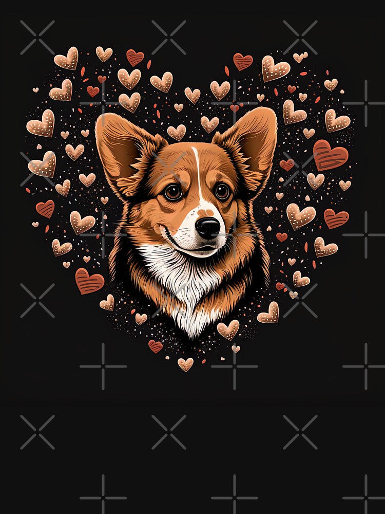 Corgi Dog Valentine by Juliascutecornr T-Shirts, Hoodie, Sweatshirt | BlankRebels.com (Image 3)
