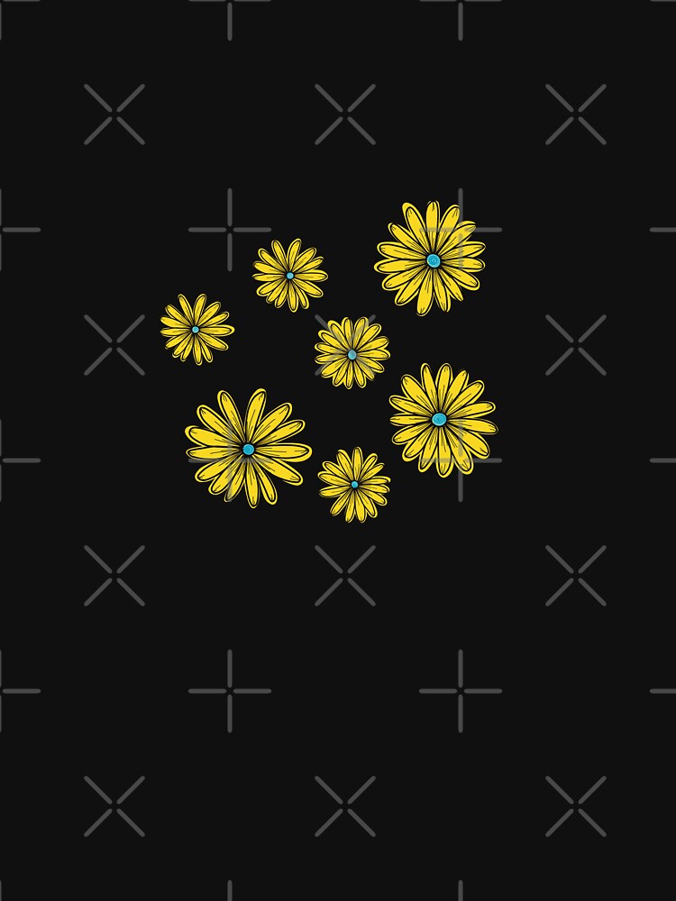 Y2K neon yellow daisy flowers sticker- cyberpunk flowers by Aesthetica-1 T-Shirts, Hoodie, Sweatshirt (Image 3)