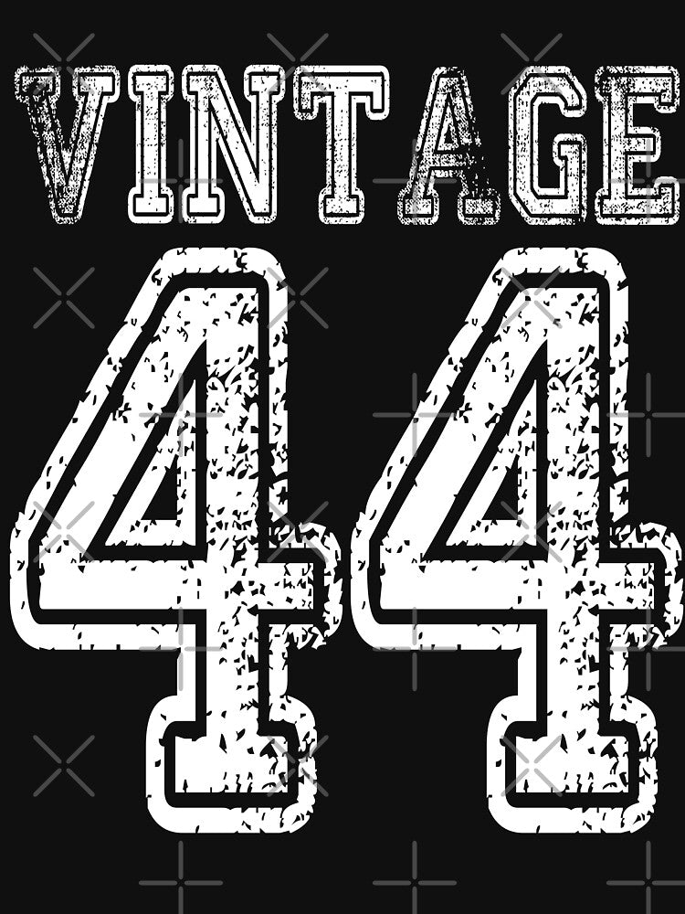 Vintage 44 1944 2044 T-shirt Birthday Gift Age Year Old Boy Girl Cute Funny Man Woman Jersey Style by... (Image 3)
