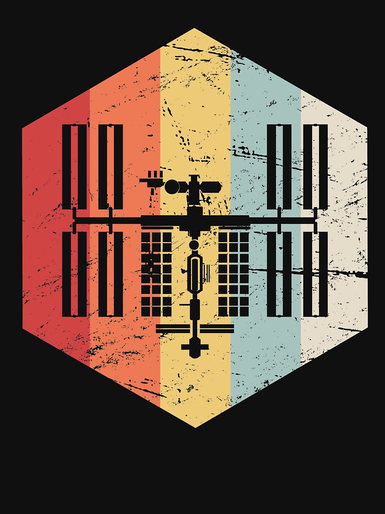 Retro ISS International Space Station Icon by Jam Jar T-Shirts, Hoodie, Sweatshirt | BlankRebels.com (Image 3)