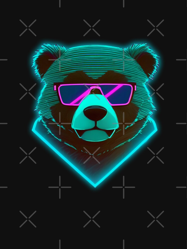 Vaporwave synthwave cool bear in sunglasses by RESToRAPTOR T-Shirts, Hoodie, Sweatshirt | BlankRebels.com (Image 3)