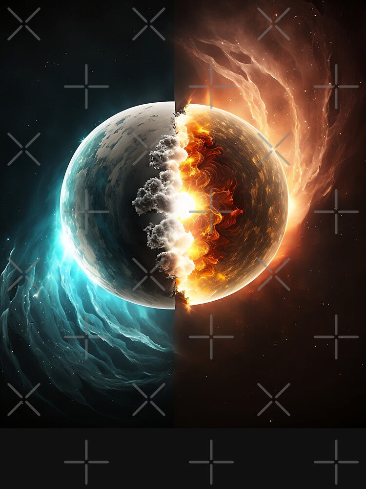 Collision of two planets by AloneARTS T-Shirts, Hoodie, Sweatshirt | BlankRebels.com (Image 3)