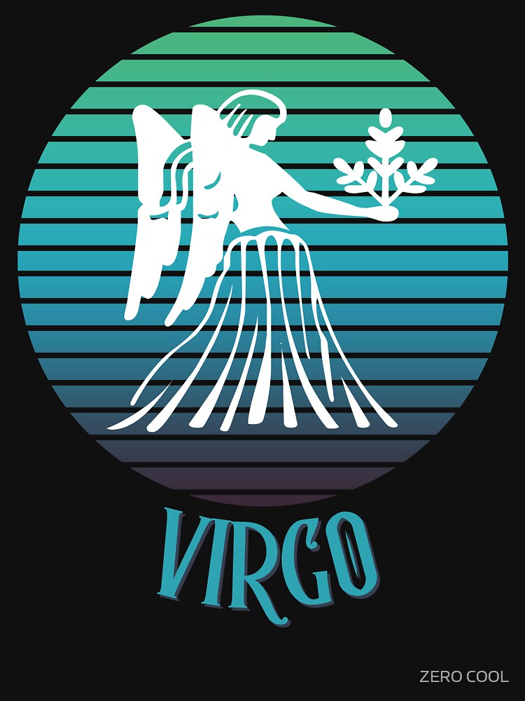 Virgo Vintage Zodiac Astrological Sign Retro Rainbow by ZEROXCOOL T-Shirts, Hoodie, Sweatshirt | BlankRebels.com (Image 3)