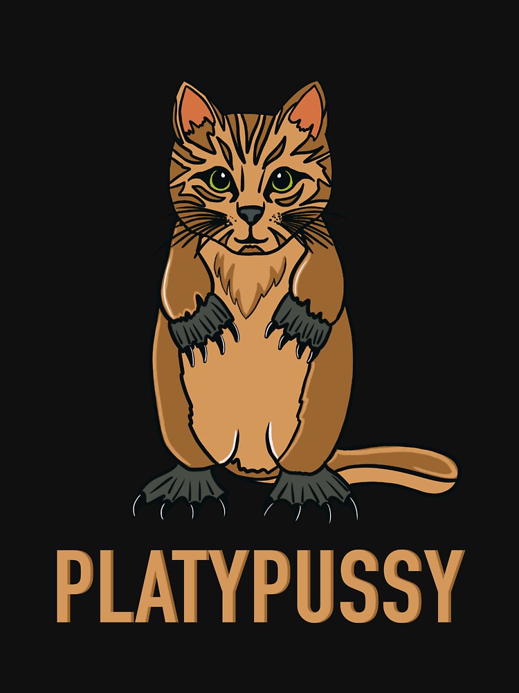 Platypussy Funny Cat Platypus Purrfect Pun by Sampda Mago T-Shirts, Hoodie, Sweatshirt | BlankRebels.com (Image 3)