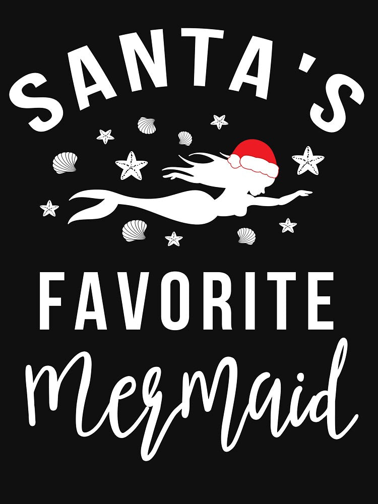 Santa's Favorite Mermaid Christmas by DOLCEINDIGO T-Shirts, Hoodie, Sweatshirt | BlankRebels.com (Image 3)