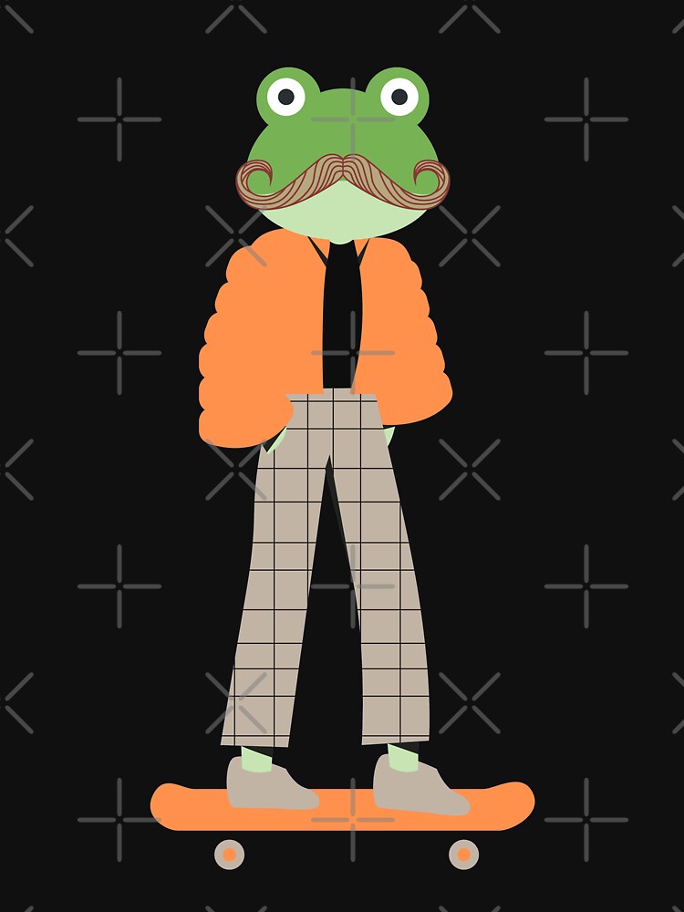Green Frog on skateboard with mustache by NomadMessenger T-Shirts, Hoodie, Sweatshirt | BlankRebels.com (Image 3)