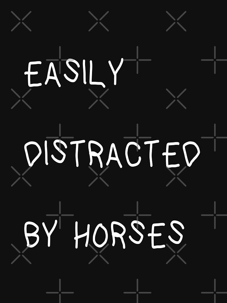 Copy of Easily distracted by horses,Horse Lover Gift ,Horse Shirt, Horse Vaulting Riding, Classic T-Shirt by... (Image 3)