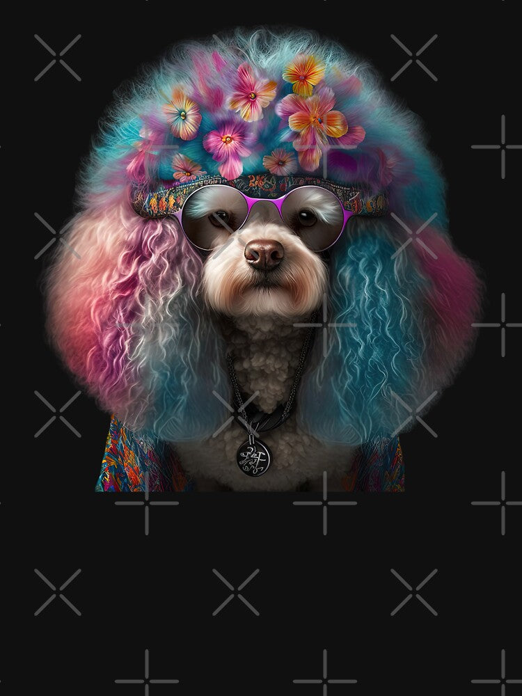 Fun hippie poodle by AnimalArtPhotos T-Shirts, Hoodie, Sweatshirt | BlankRebels.com (Image 3)