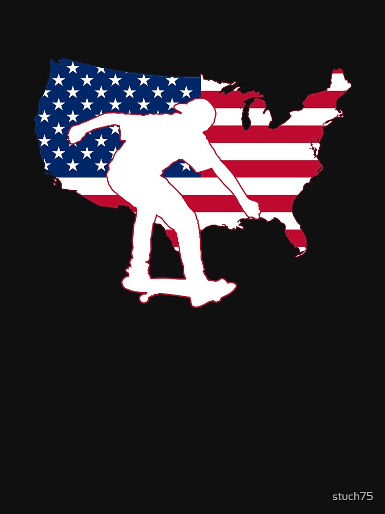 Skateboard Silhouette Flag by stuch75 T-Shirts, Hoodie, Sweatshirt | BlankRebels.com (Image 3)