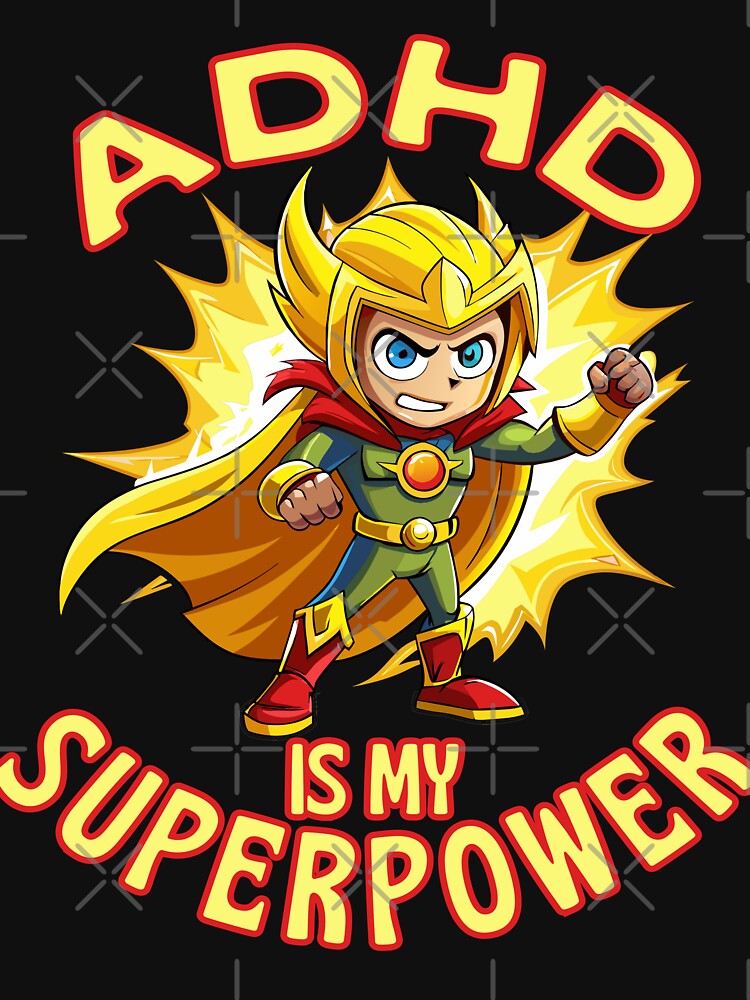 ADHD is My Superpower Hero by JesterKrewArt T-Shirts, Hoodie, Sweatshirt | BlankRebels.com (Image 3)