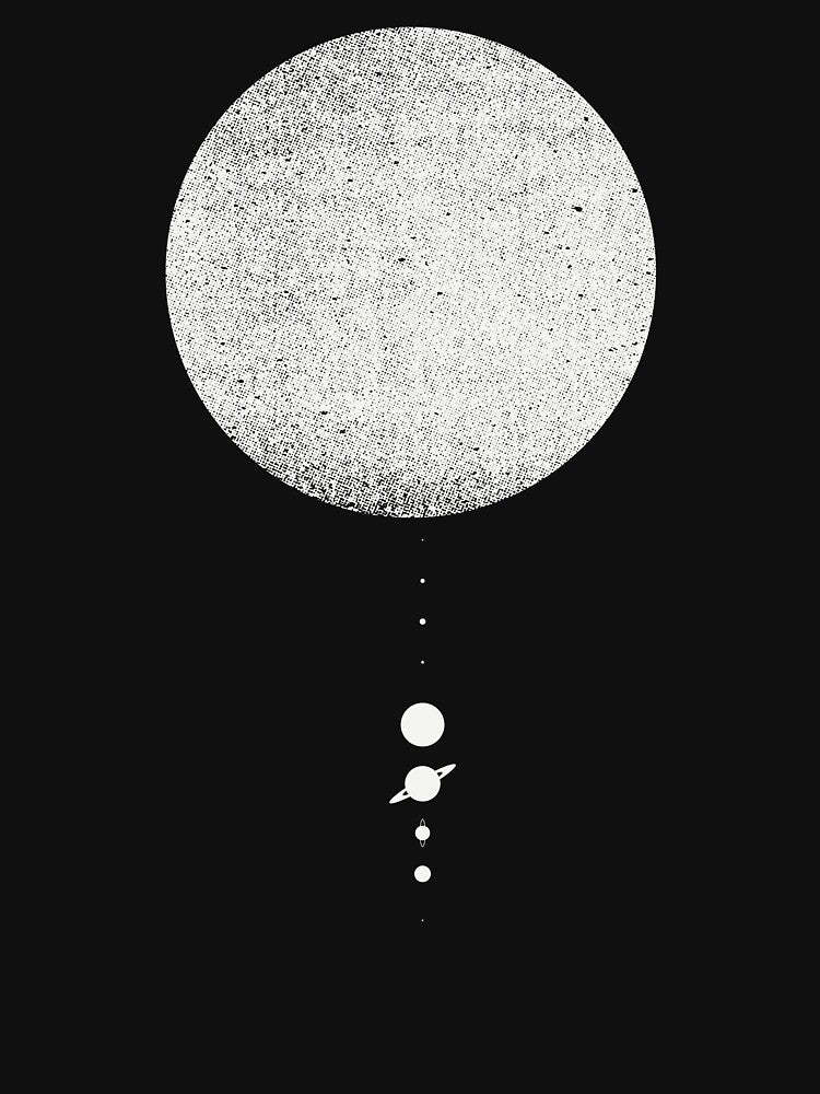Minimal Solar System | White Ink Edition by geekchic tees Hoodie, Sweatshirt | BlankRebels.com (Image 3)