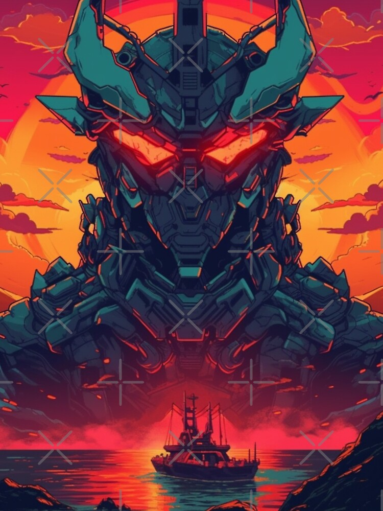 Neon Retrowave Cyber Demon #4 by RESToRAPTOR T-Shirts, Hoodie, Sweatshirt | BlankRebels.com (Image 3)