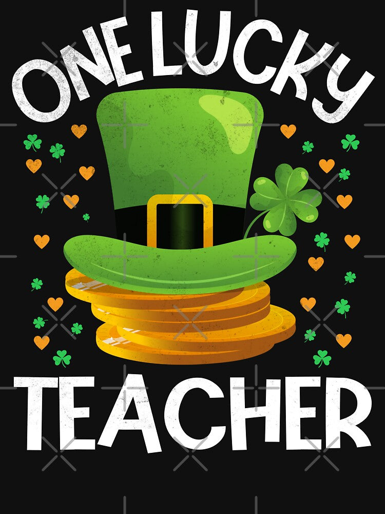 One Lucky Teacher Shamrock Happy St Patricks Day Teacher by Zulfiqqar T-Shirts, Hoodie, Sweatshirt (Image 3)