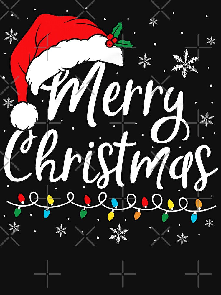 Merry Christmas Lights Red Santa Hat Xmas Family by will freed18 T-Shirts, Hoodie, Sweatshirt | BlankRebels.com (Image 3)