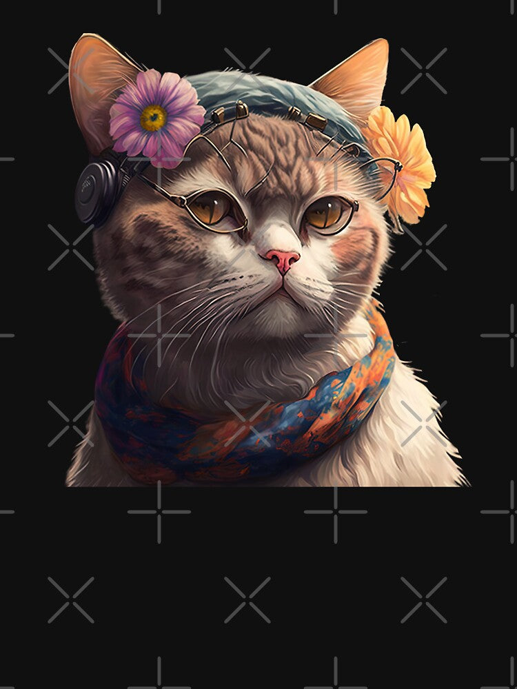Cat with flowers by AnimalArtPhotos T-Shirts, Hoodie, Sweatshirt | BlankRebels.com (Image 3)