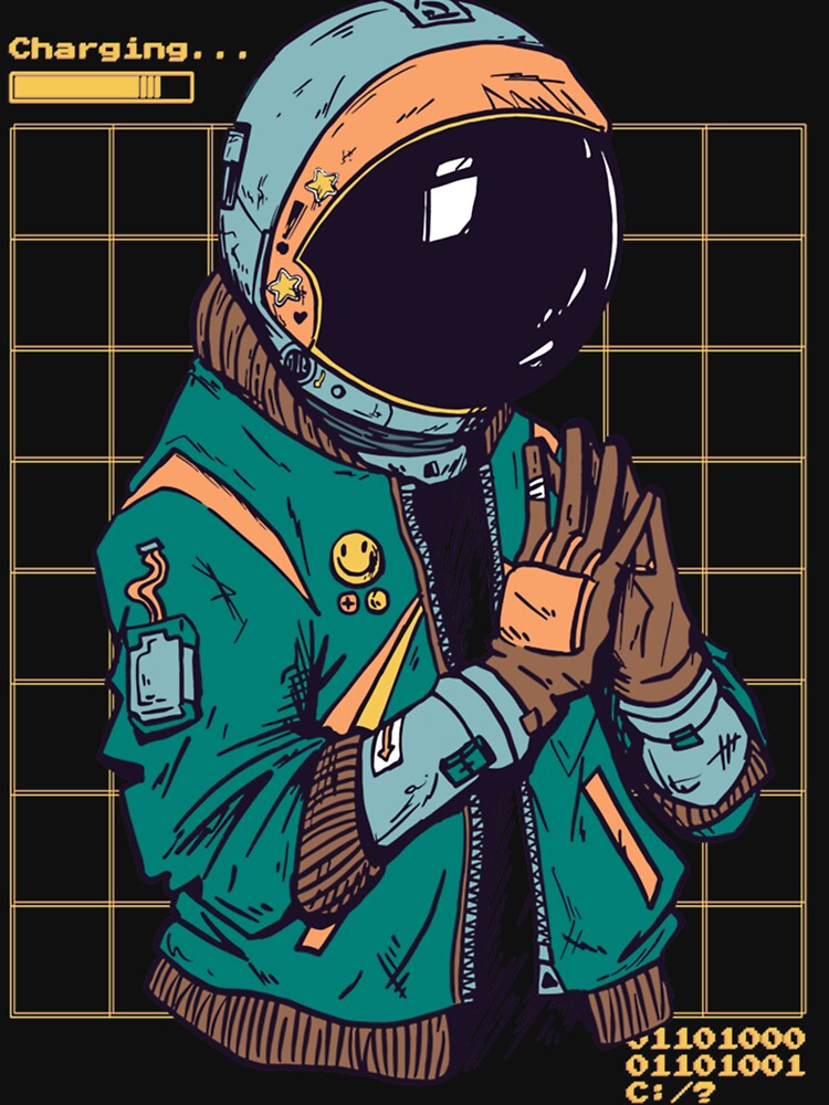 Spaceman Cool Vaporwave Urban Colorful Style anime manga by ANIME MANGA CARTOON ★★★★★ T-Shirts, Hoodie, Sweatshirt (Image 3)