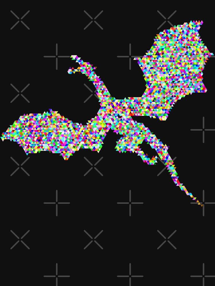 Dragon Pixelated triangles flying dragon by Handstand365 T-Shirts, Hoodie, Sweatshirt | BlankRebels.com (Image 3)