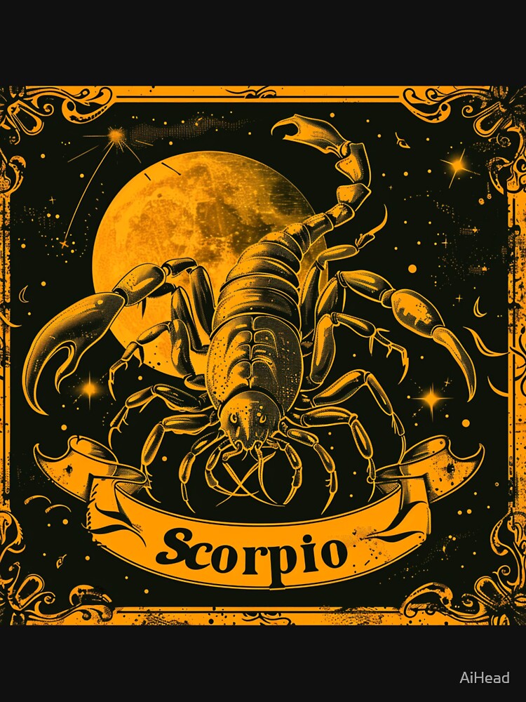 Vintage Style Scorpio Zodiac Sign by AiHead T-Shirts, Hoodie, Sweatshirt | BlankRebels.com (Image 3)