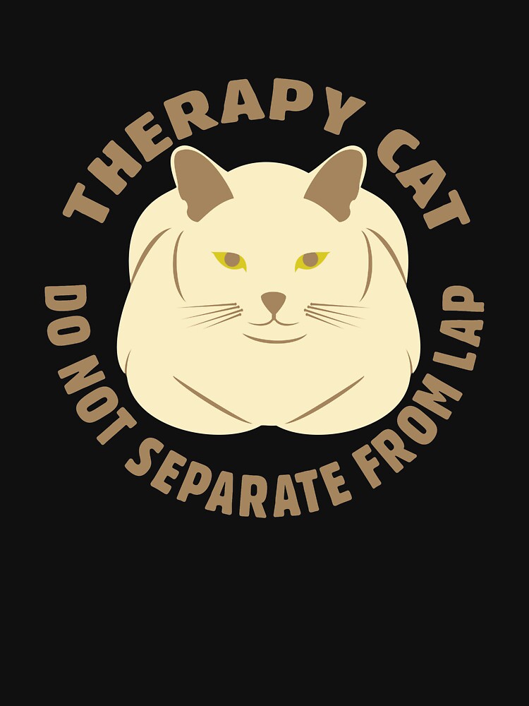 Therapy Cat | Loaf Kitty Lap Cat | NickerStickers® on Redbubble by NickerStickers T-Shirts, Hoodie, Sweatshirt (Image 3)