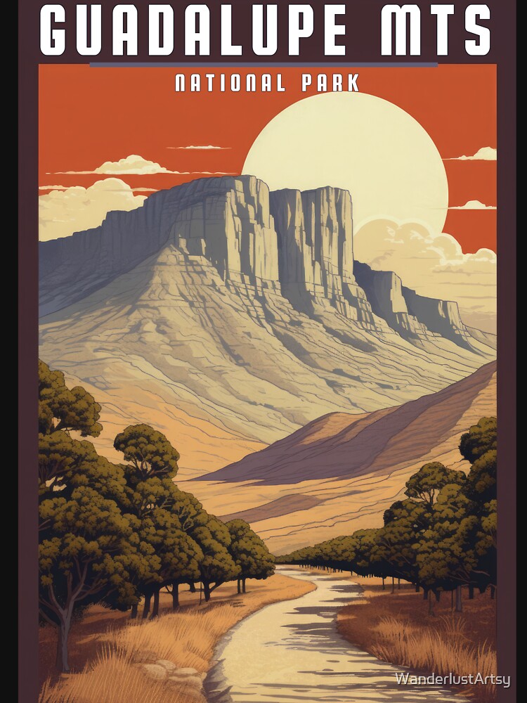 Guadaluper MTS National Park Sunset by WanderlustArtsy T-Shirts, Hoodie, Sweatshirt | BlankRebels.com (Image 3)