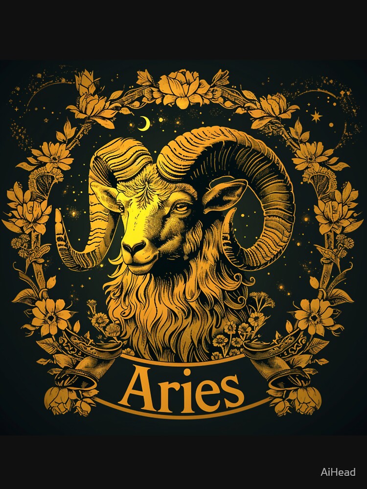 Vintage Style Aries Zodiac Sign by AiHead T-Shirts, Hoodie, Sweatshirt | BlankRebels.com (Image 3)
