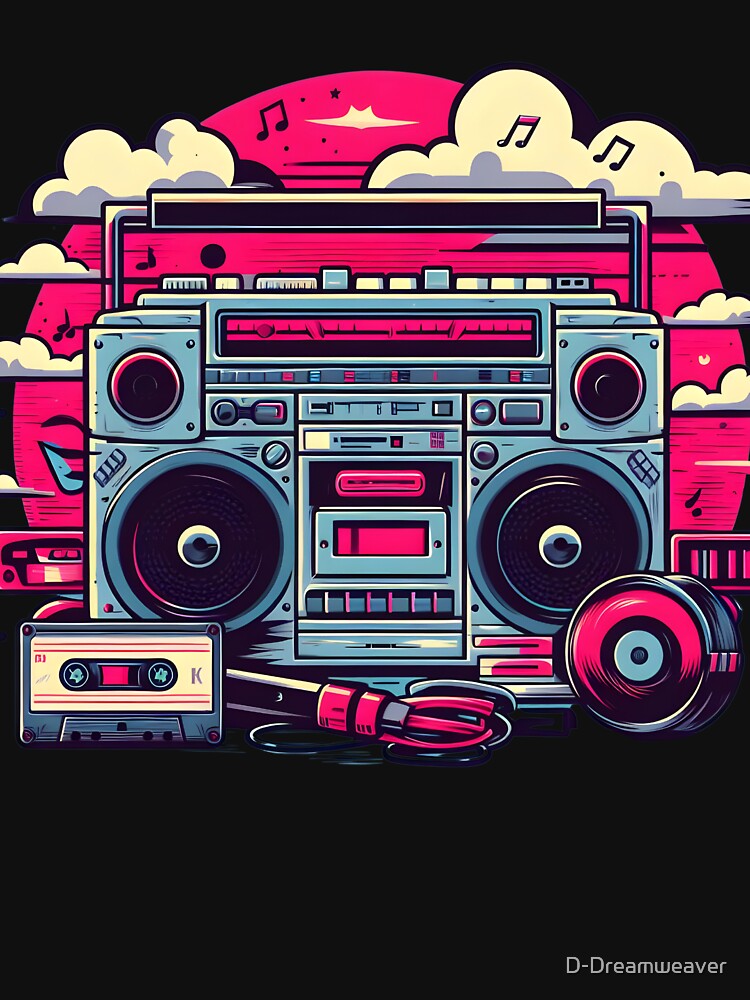 90's Retro Boombox by D-Dreamweaver T-Shirts, Hoodie, Sweatshirt | BlankRebels.com (Image 3)