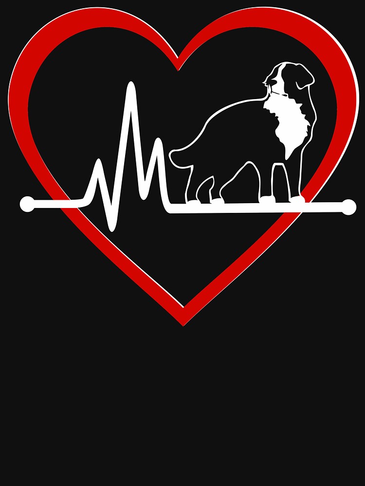 Bernese Mountain Dog Love Heartbeat | NickerStickers® on Redbubble by NickerStickers T-Shirts, Hoodie, Sweatshirt (Image 3)