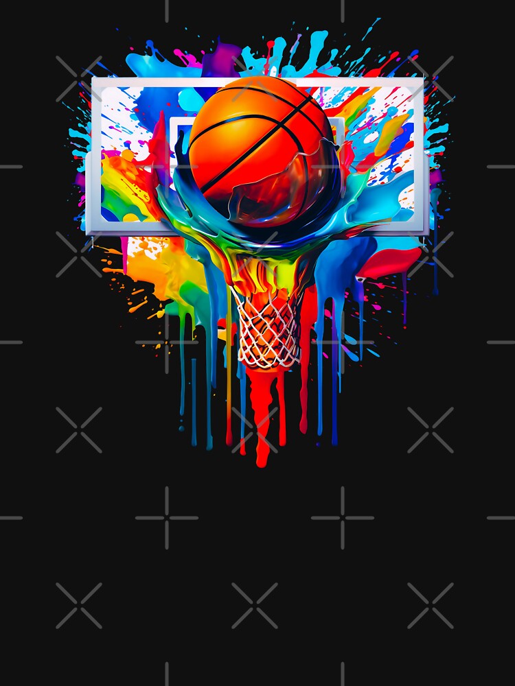 Cool Colorful Basketball Dripping Dunk Hoop Basketball Lovers by FunToTheFullest T-Shirts, Hoodie, Sweatshirt (Image 3)