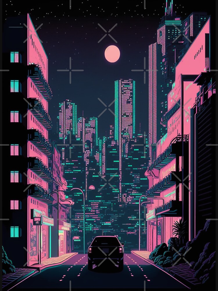 Vaporwave Cities at night by RESToRAPTOR T-Shirts, Hoodie, Sweatshirt | BlankRebels.com (Image 3)
