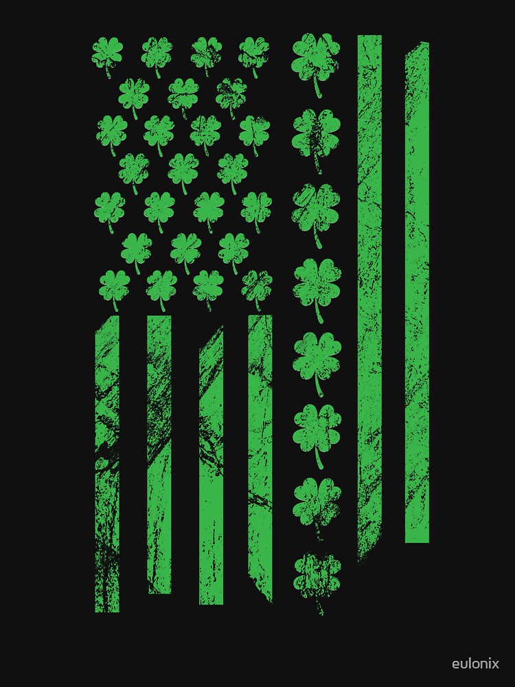 St. Patrick's Day Irish American USA Flag by eulonix T-Shirts, Hoodie, Sweatshirt | BlankRebels.com (Image 3)