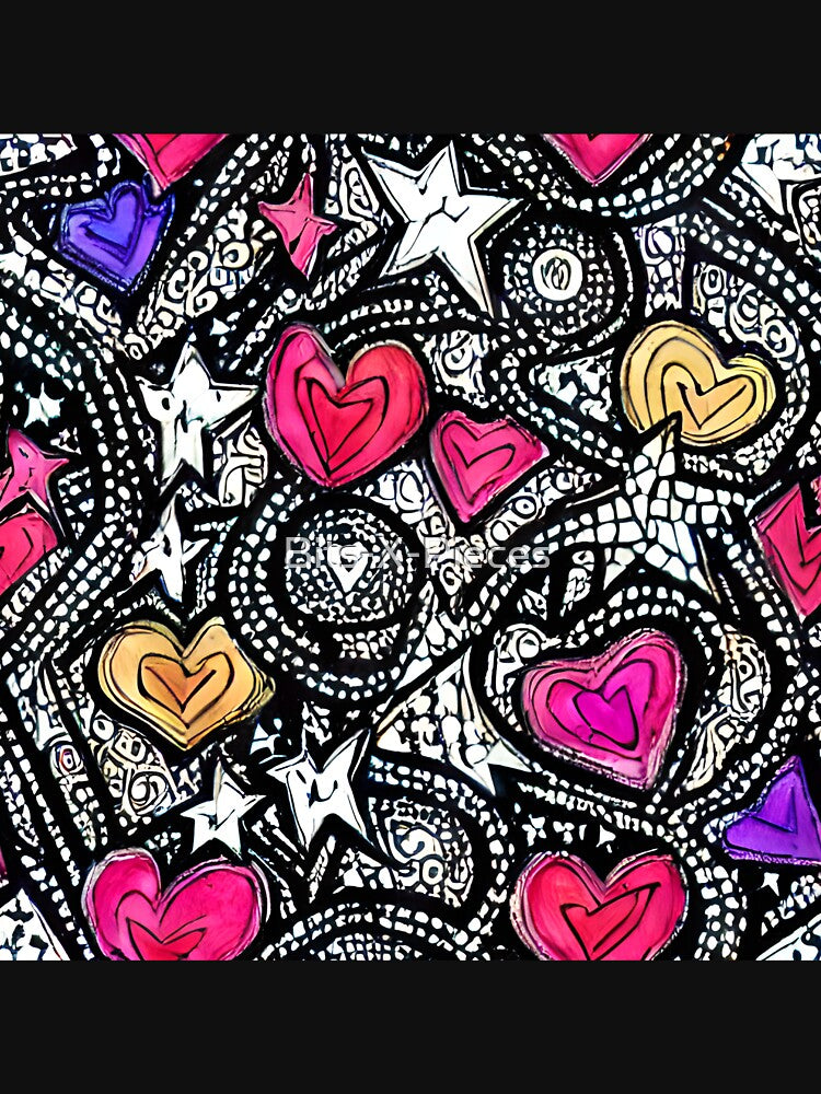 Gothic Stars and Hearts Dark and Romantic Designs for Gothic Enthusiasts Jewels by Bits-X-Pieces T-Shirts,... (Image 3)