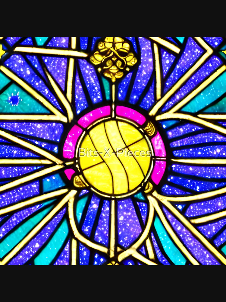 Gothic Stained Glass Pattern Vibrant and Ornate Designs for Gothic Enthusiasts Stained Blue by Bits-X-Pieces... (Image 3)