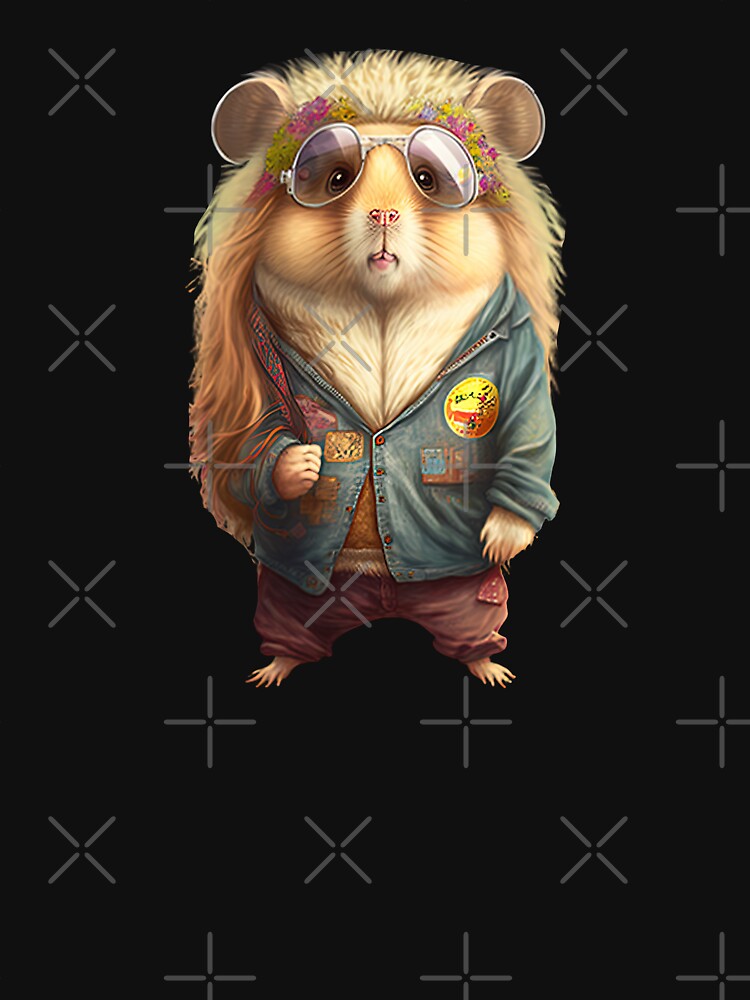 Funny hippie hamster by AnimalArtPhotos T-Shirts, Hoodie, Sweatshirt | BlankRebels.com (Image 3)