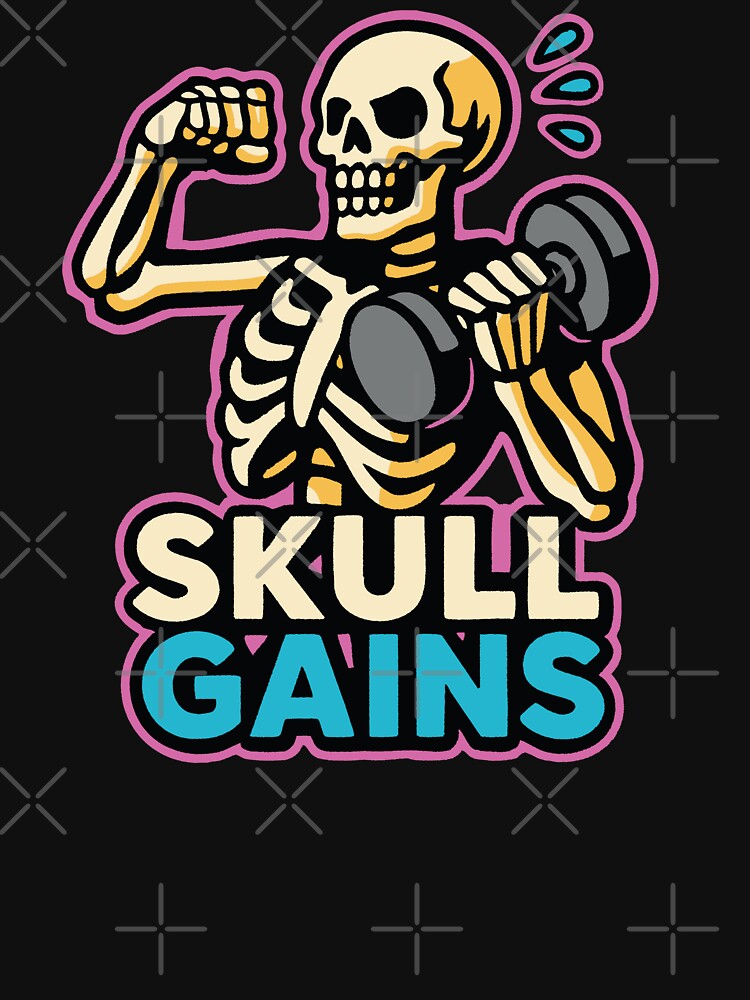 Skeleton Gym – Skull Gains Pun by Dazzlement T-Shirts, Hoodie, Sweatshirt | BlankRebels.com (Image 3)