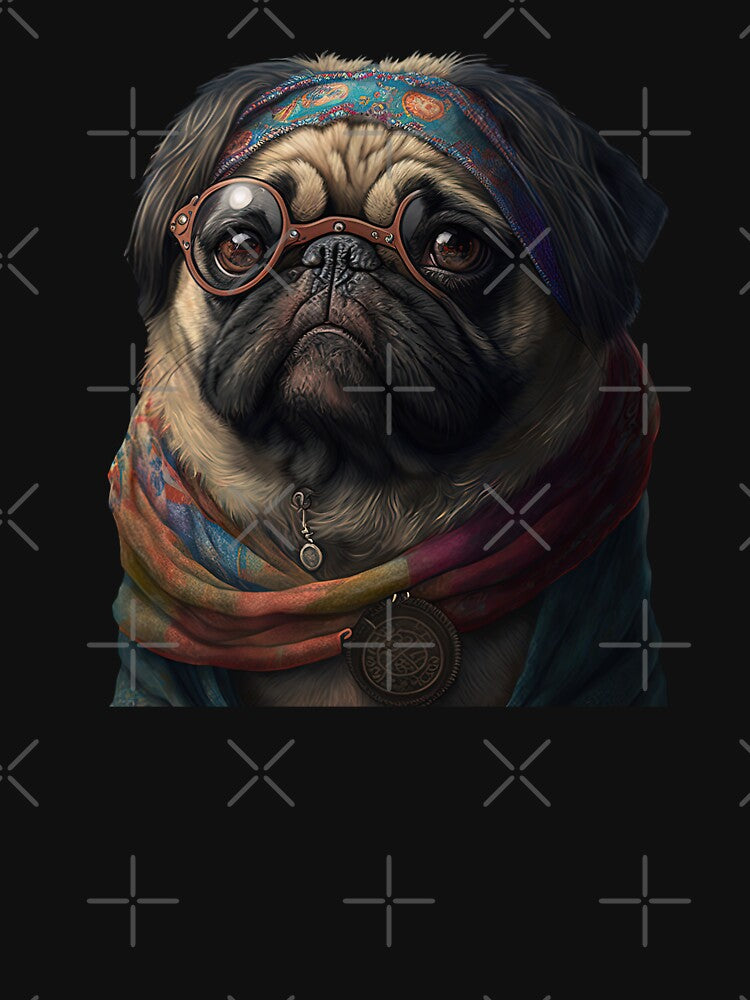 Pug hippy by AnimalArtPhotos T-Shirts, Hoodie, Sweatshirt | BlankRebels.com (Image 3)