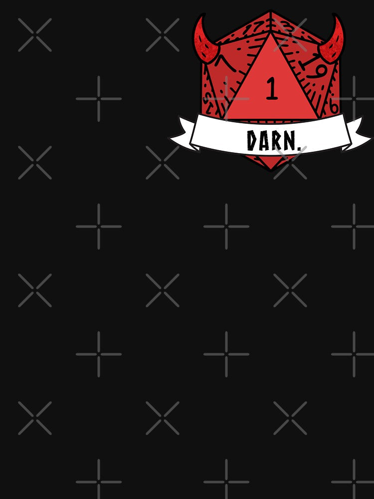Darn. Devil D20 Natural 1 Crit Fail Die by Candlelicht Designs T-Shirts, Hoodie, Sweatshirt | BlankRebels.com (Image 3)
