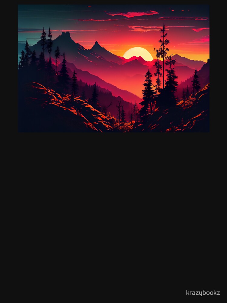 View of the Beautiful Sunset from Mountains by krazybookz T-Shirts, Hoodie, Sweatshirt | BlankRebels.com (Image 3)