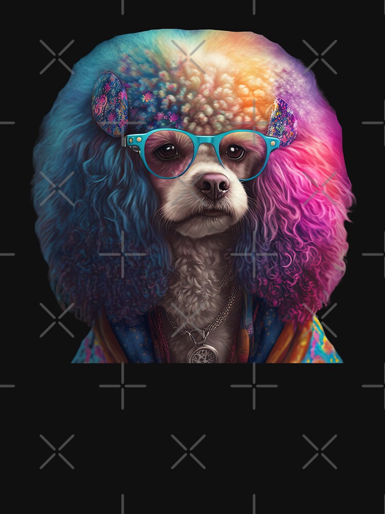 Cool hippie poodle by AnimalArtPhotos T-Shirts, Hoodie, Sweatshirt | BlankRebels.com (Image 3)