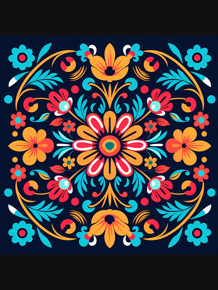 Mexican colorful flower pattern by MyKaiUS T-Shirts, Hoodie, Sweatshirt | BlankRebels.com (Image 3)