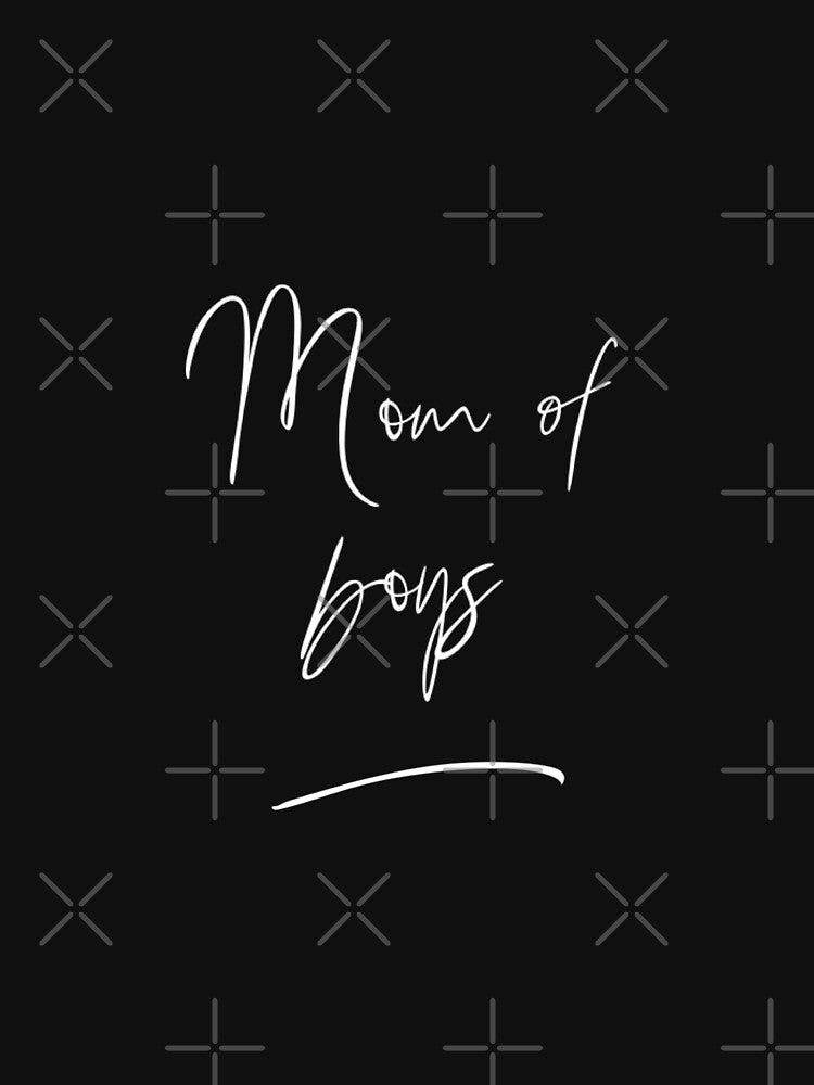 MOM OF BOYS - WHITE TYPO by annaspoljar T-Shirts, Hoodie, Sweatshirt | BlankRebels.com (Image 3)